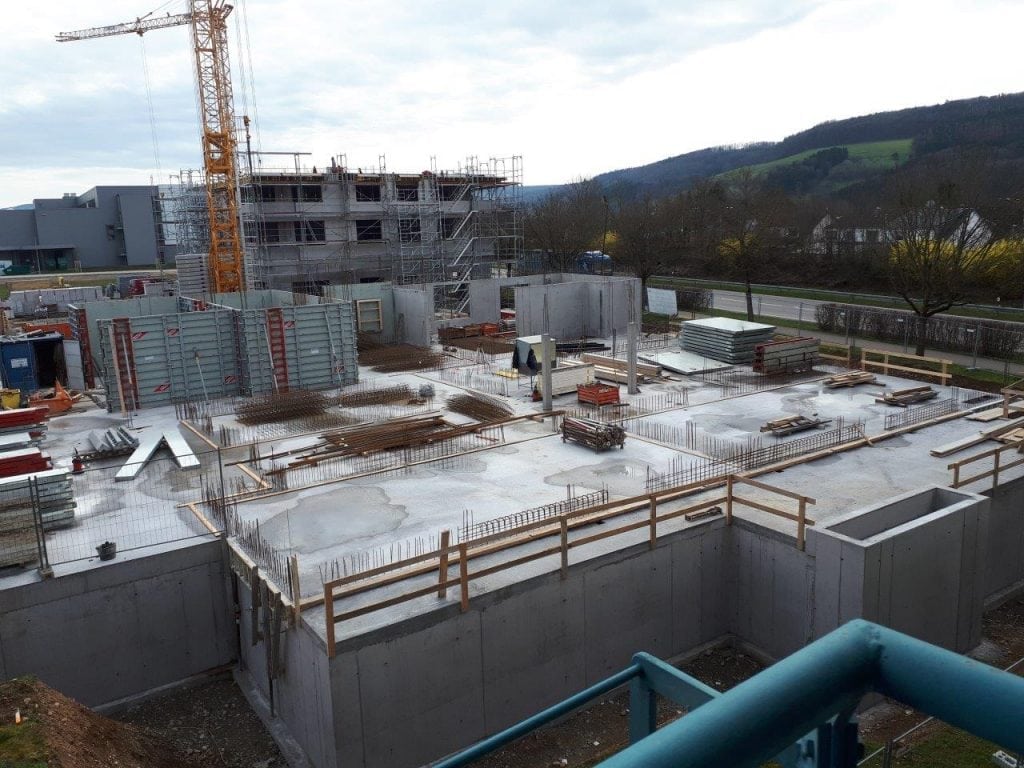 Neubau Familienzentrum Hochrhein im April 2018
