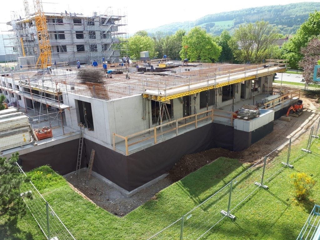 Neubau Familienzentrum Hochrhein im April 2018